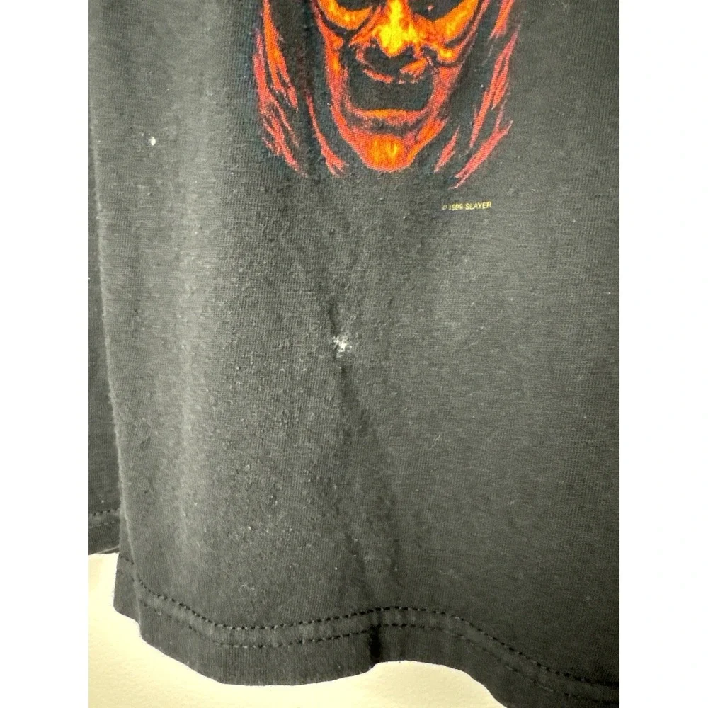 Vintage 90s Slayer Diabolus In Musica Band Tour T Shirt Winterland L Metal